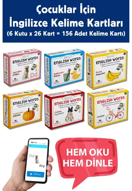 İngilizce Kelime Kartları Seti