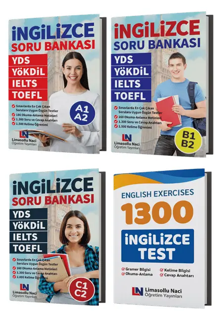İngilizce 3'lü Soru Bankası ve 1300 Test Kitabı